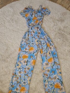 monteau Los Angeles Floral Blue XS Romper